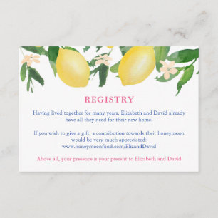 Toscane Lemons Blue Tegels Register of Wishing Wel Informatiekaartje