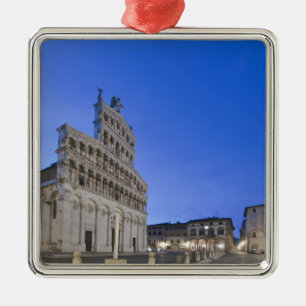 Toscane, Lucca, Piazza San Michele in Dawn Metalen Ornament