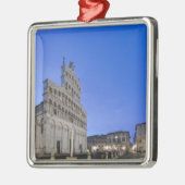 Toscane, Lucca, Piazza San Michele in Dawn Metalen Ornament (Links)