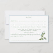 Toscane Mediterraan Stijl RSVP Kaart (Achterkant)