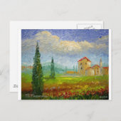 Toscane olieverf briefkaart (Voorkant / Achterkant)