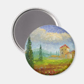 Toscane olieverfschilderij magneet (Voorkant / Achterkant)