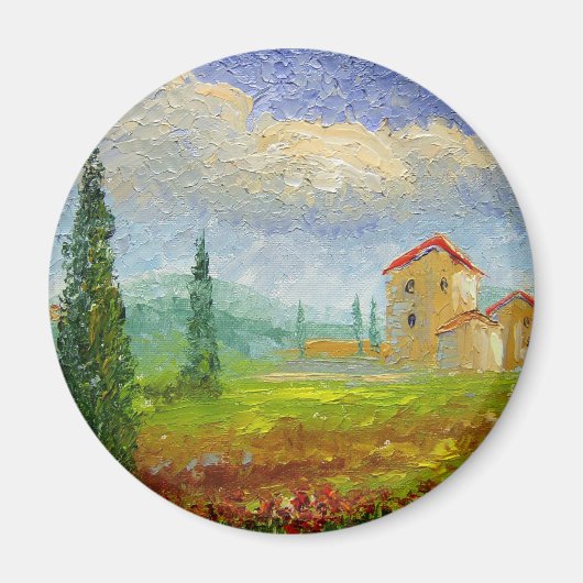 Toscane olieverfschilderij magneet (Voorkant)