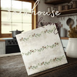 Toscane Olijf & takken in rustieke Waterverven Tegeltje<br><div class="desc">Rustieke waterverf olijftakken slingers. Mix & match met andere tegels om je perfecte look te creëer. 100% klanttevredenheid met "Zazzle" elke dag.</div>