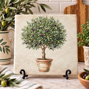 Toscane Olijf Topiary Mediterraan Tegeltje