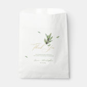 Toscane olijfbladeren tak-dank u bedankzakje (Voorkant)