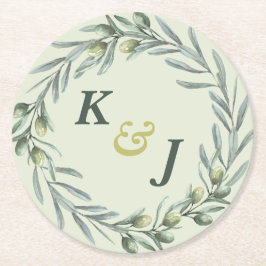 Toscane Olive Garden Ronde Kartonnen Onderzetter