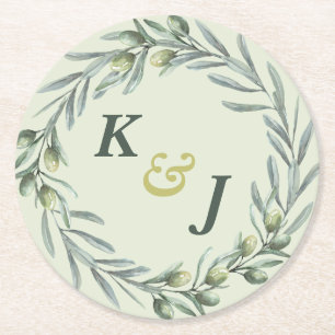 Toscane Olive Garden Ronde Kartonnen Onderzetter