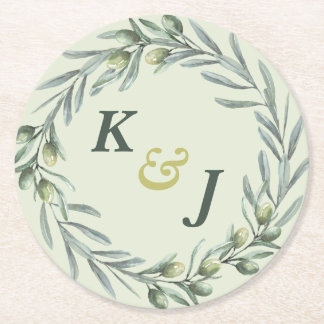 Toscane Olive Garden Ronde Kartonnen Onderzetter