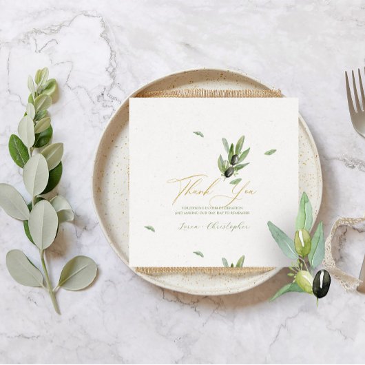 Toscane Olive Leaves Branch-Dank u kaart