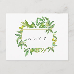Toscane Olive Lijst Wedding RSVP Song Verzoek Uitnodiging Briefkaart