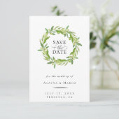 Toscane Olive met de datum waarop Aankondiging (Staand voorkant)