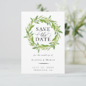 Toscane Olive met de datum waarop Aankondiging (Staand voorkant)