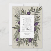 Toscane Oliving Wedding Invite Kaart (Voorkant)