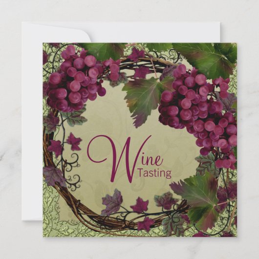 Toscane Oude Wereld Oude Rode Groene Druiven Kaart (Voorkant)