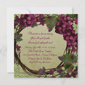 Toscane Oude Wereld Wijnstok Rode Groene Druiven Kaart (Achterkant)