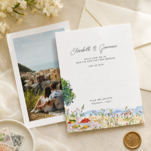 Toscane Picknick Bruiloft Save the Date