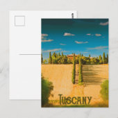 Toscane Platteland Briefkaart (Voorkant / Achterkant)