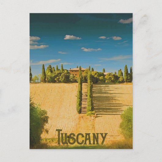 Toscane Platteland Briefkaart (Voorkant)