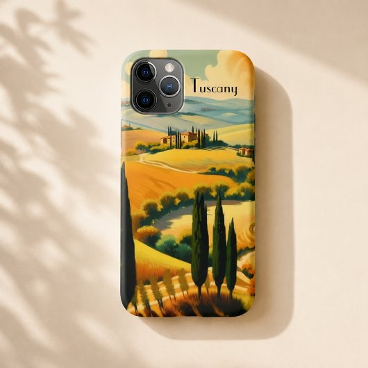Toscane Platteland Oude Stijl Aangepaste Tekst Case-Mate iPhone Case