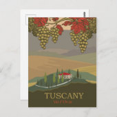 Toscane, regio Val d'Orcia, Italië, reizen Briefkaart (Voorkant / Achterkant)