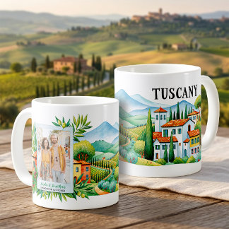 Toscane Reis Foto & Naam Gepersonaliseerd Cadeau Koffiemok