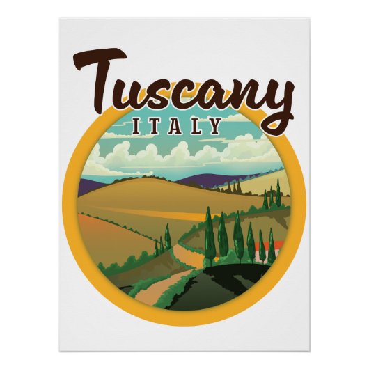 Toscane reislogo perfect poster (Voorkant)