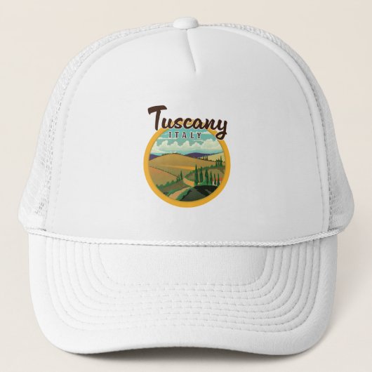 Toscane reislogo trucker pet (Voorkant)