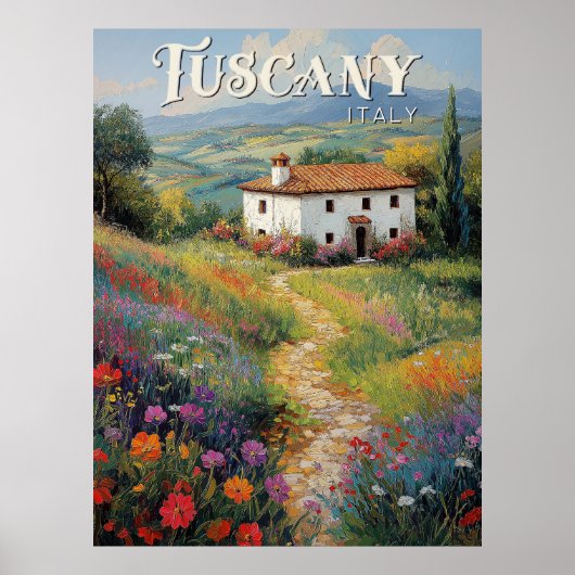 Toscane Reisposter -  Italië Scene Poster (Voorkant)