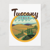 Toscane reizen logo aankondigingskaart (Voorkant)