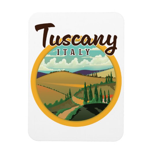 Toscane reizen logo magneet (Verticaal)