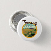 Toscane reizen logo ronde button 3,2 cm (Voorkant /achterkant)