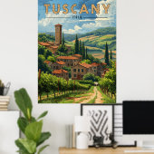  Toscane Reizen Poster (Thuiskantoor)