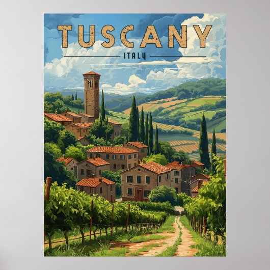  Toscane Reizen Poster (Voorkant)