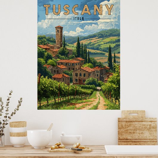  Toscane Reizen Poster (Keuken)