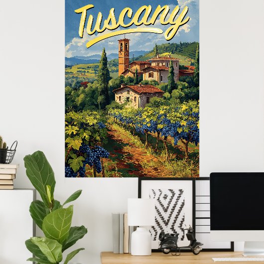  Toscane Reizen Poster (Thuiskantoor)