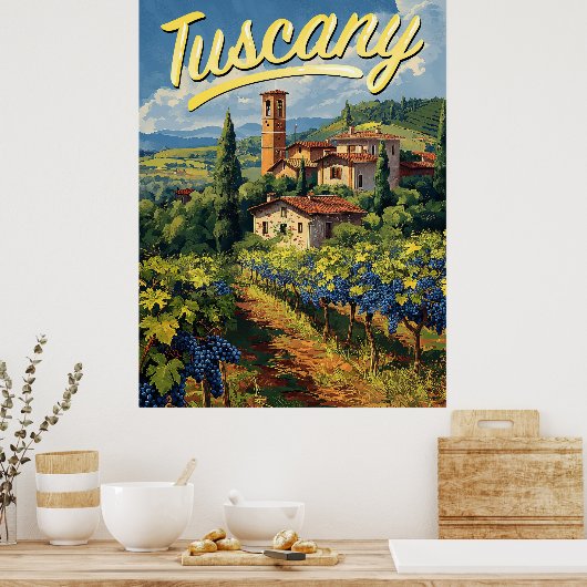 Toscane Reizen Poster (Keuken)