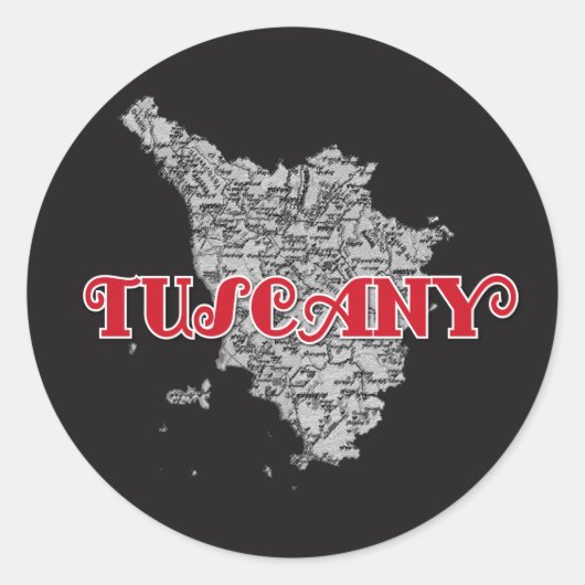 Toscane Ronde Sticker (Voorkant)