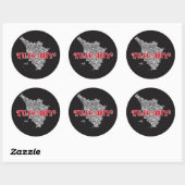 Toscane Ronde Sticker (Vel)