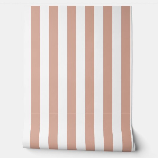 Toscane roze en witte gestreepte behang (Afrollen)