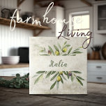 Toscane Rustieke Olive & Branches Italia Script Tegeltje<br><div class="desc">Bella Cucina Rustieke waterverf olijf boeket van takken & bladeren. Mix & match met andere tegels in hetzelfde coördinerende thema om je perfecte look te creëer. 100% klanttevredenheid met "Zazzle" elke dag.</div>