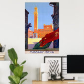 Toscane ~ Siena ~  Italiaans reizen Poster (Thuiskantoor)