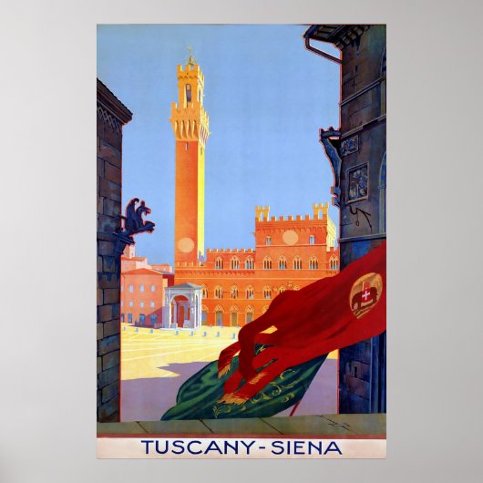 Toscane ~ Siena ~  Italiaans reizen Poster (Voorkant)