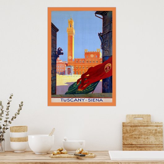 Toscane ~ Siena ~  Italiaans reizen Poster (Keuken)
