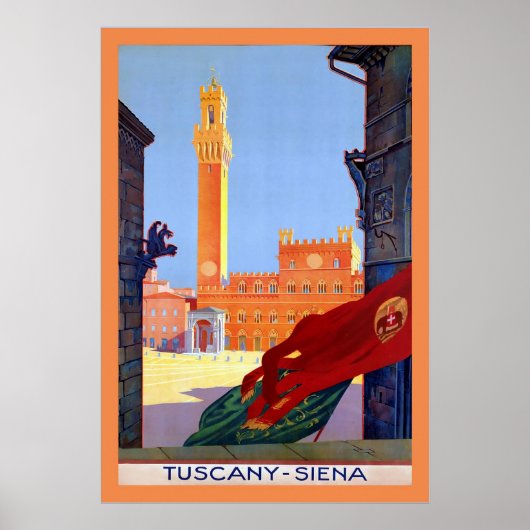 Toscane ~ Siena ~  Italiaans reizen Poster (Voorkant)