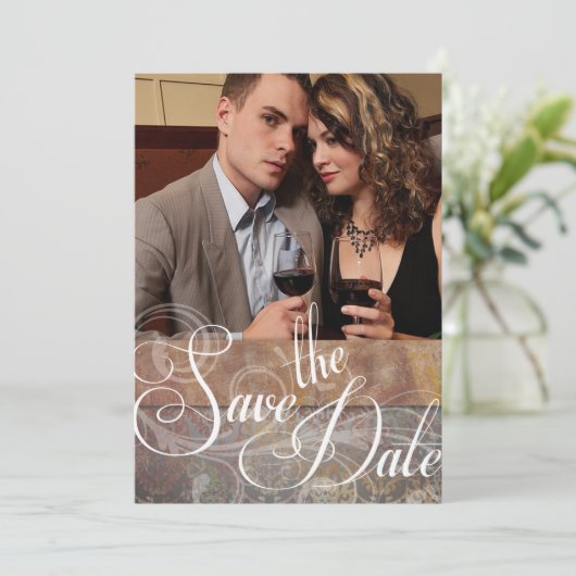  Toscane sparen de Foto van de Datum Save The Date (Staand voorkant)