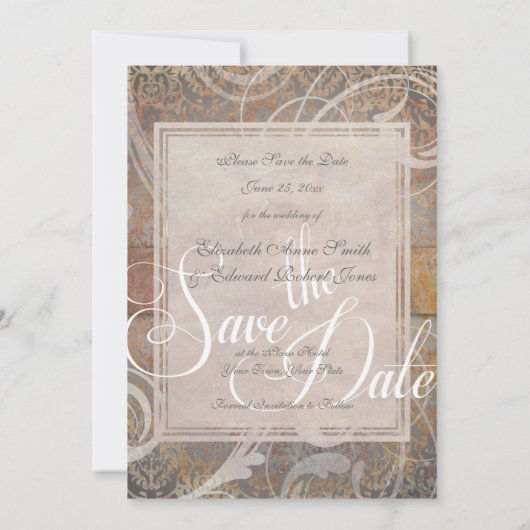  Toscane sparen de Foto van de Datum Save The Date (Achterkant)