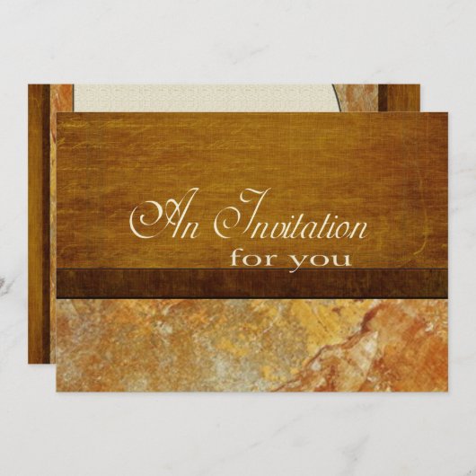 Toscane Stone Business Executive Retirement Custom Kaart (Voorkant / Achterkant)