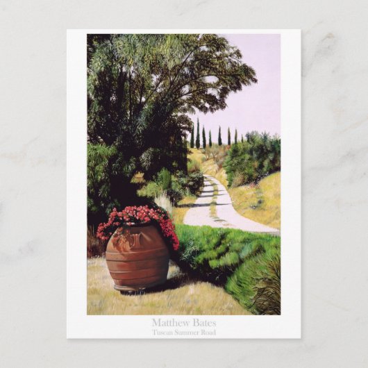 Toscane Summer Road Briefkaart (Voorkant)