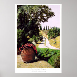 Toscane Summer Road Poster